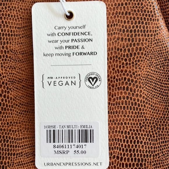 Urban Expressions Faux Leather Vegan Crossbody Clutch Purse New with Tags - Picture 6 of 15